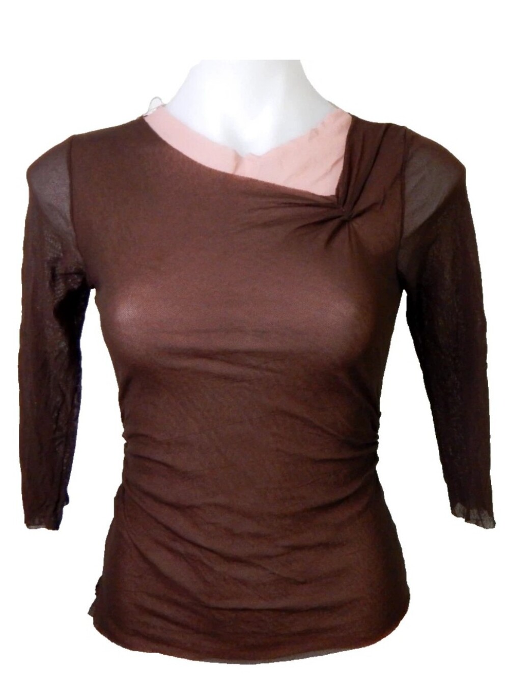 Sweet Pea Layered Mesh Ruched Top
